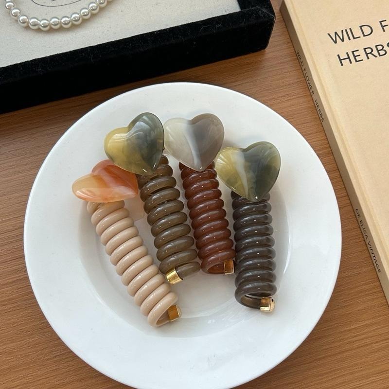 【老闆的娘】高雄現貨 隔日出 可愛造型泡泡辮頭繩 高級感愛心電話線髮圈 馬尾編髮神器 女生髮圈 頭飾 辮子捲捲髮繩 髮飾-細節圖9