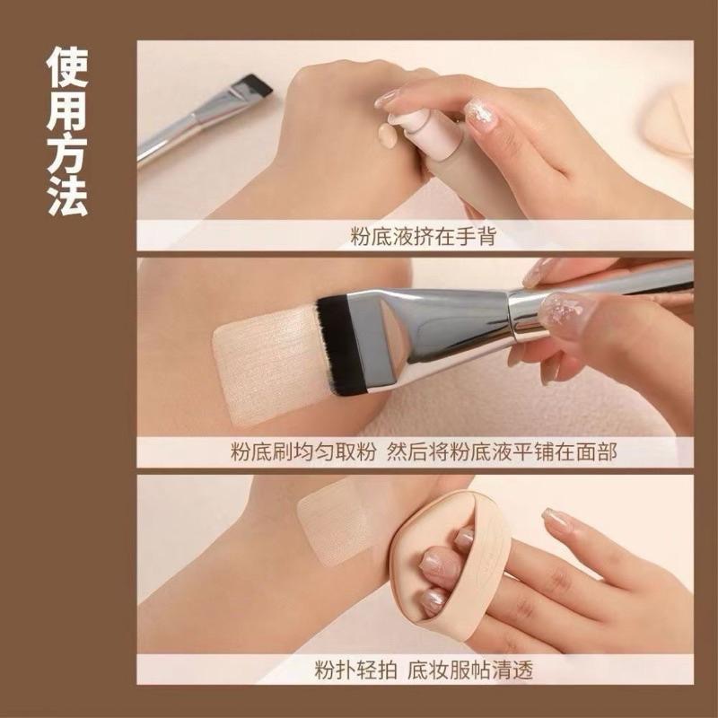 【老闆的娘】高雄現貨 隔日出 wakemake平替版一字粉底刷 底妝刷 面膜刷 不吃粉扁平頭刷 無痕底妝 遮瑕專用刷-細節圖6