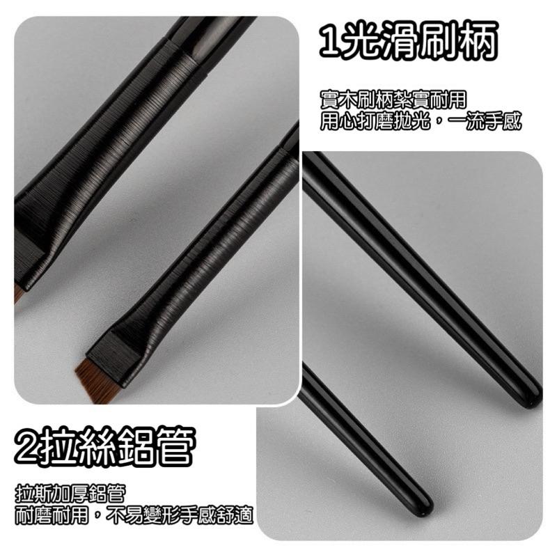 【老闆的娘】高雄現貨 隔日出 極細眼線刷 pony同款刀鋒眼線刷 眉筆 眉刷 精細扁平頭線刷 專業超細化妝刷 臥蠶刷-細節圖3