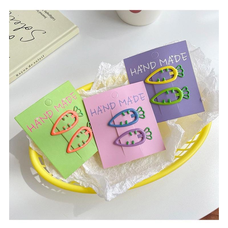 【老闆的娘】高雄現貨 隔日出 可愛蘿蔔造型滴釉BB髮夾 女童髮夾 瀏海夾 彩色水滴髮夾 兒童 壓夾 碎髮夾 髮飾-細節圖6