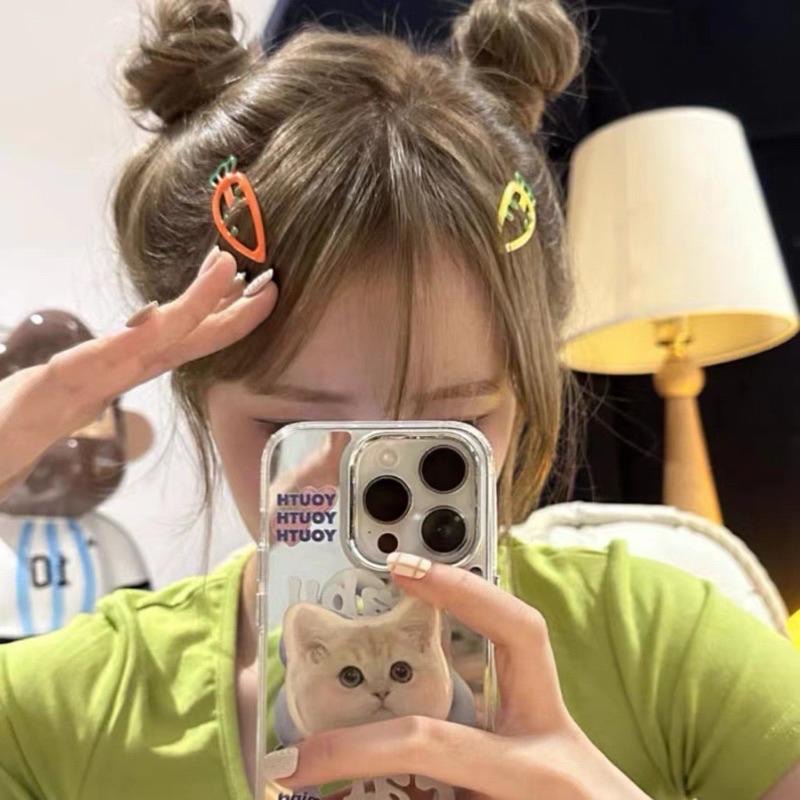 【老闆的娘】高雄現貨 隔日出 可愛蘿蔔造型滴釉BB髮夾 女童髮夾 瀏海夾 彩色水滴髮夾 兒童 壓夾 碎髮夾 髮飾-細節圖8