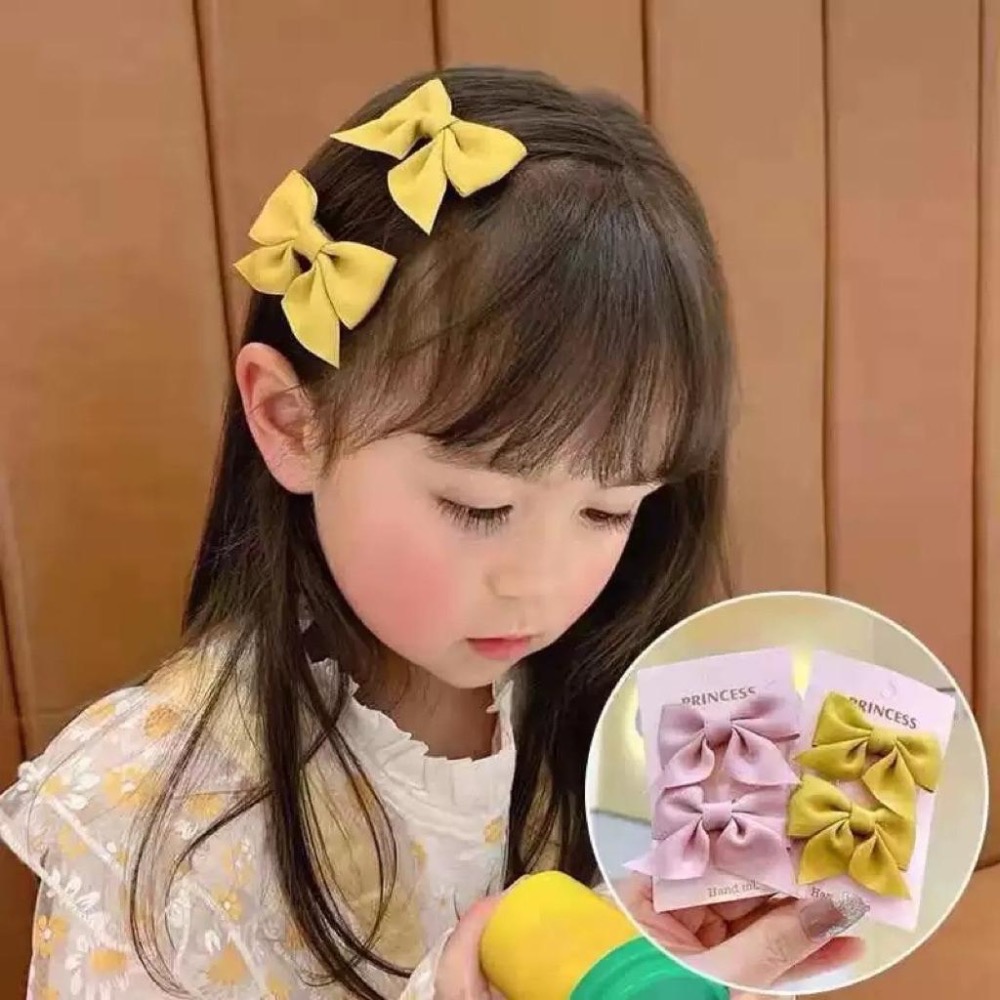 【老闆的娘】高雄現貨 兒童髮夾 可愛緞帶蝴蝶結鴨嘴夾兩件組 彩色造型髮夾 女童髮夾 瀏海夾 辮子夾 小蝴蝶結 髮飾-細節圖9