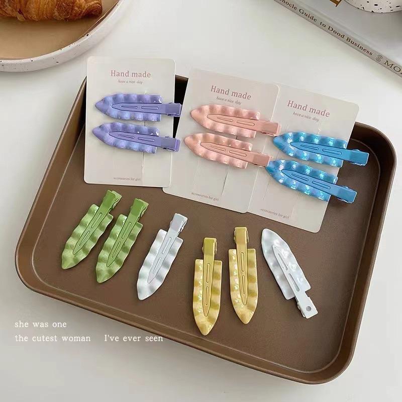 【老闆的娘】高雄現貨 隔日出 韓版彩色電鍍波浪無痕髮夾 金屬一字夾 水波紋髮夾 浪板夾 碎髮夾 女瀏海夾 造型夾 髮飾-細節圖7