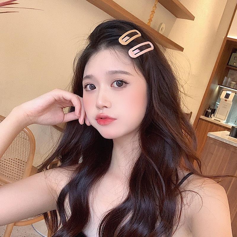 【老闆的娘】高雄現貨 隔日出 韓版啞光磨砂橢圓BB髮夾 彩色鏤空造型夾 側邊夾 女瀏海夾 碎髮夾 髮飾小物-細節圖4