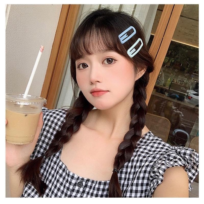 【老闆的娘】高雄現貨 隔日出 韓版啞光磨砂橢圓BB髮夾 彩色鏤空造型夾 側邊夾 女瀏海夾 碎髮夾 髮飾小物-細節圖5