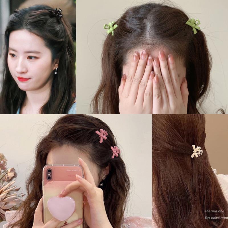 【老闆的娘】高雄現貨 隔日出 韓版甜美彩色蝴蝶結金屬小抓夾 busanin同款 公主頭 迷你抓夾 碎髮夾 女瀏海夾 髮飾-細節圖4