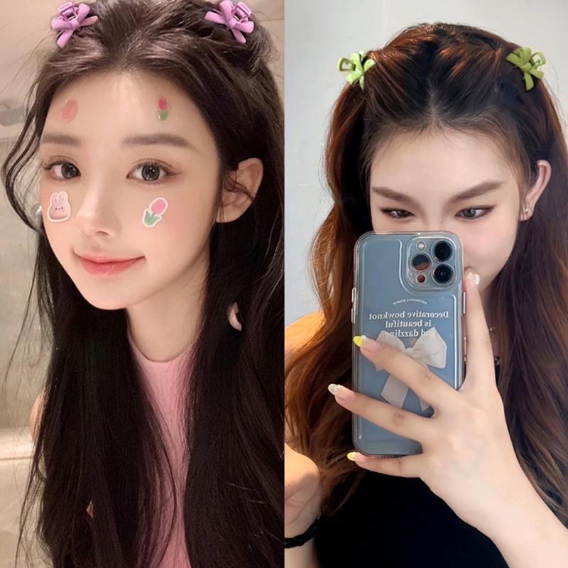 【老闆的娘】高雄現貨 隔日出 韓版甜美彩色蝴蝶結金屬小抓夾 busanin同款 公主頭 迷你抓夾 碎髮夾 女瀏海夾 髮飾-細節圖5