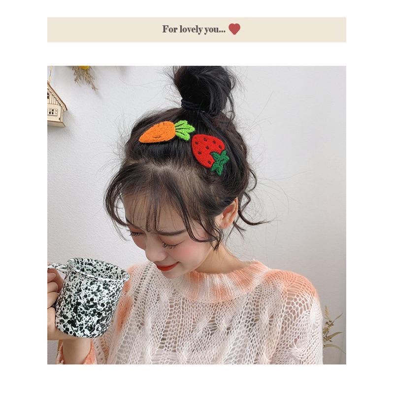 【老闆的娘】高雄現貨 可愛水果造型髮夾 西瓜 檸檬 牛油果 蘿蔔 草莓髮夾 碎髮夾 女童兒童BB夾 髮飾-細節圖5