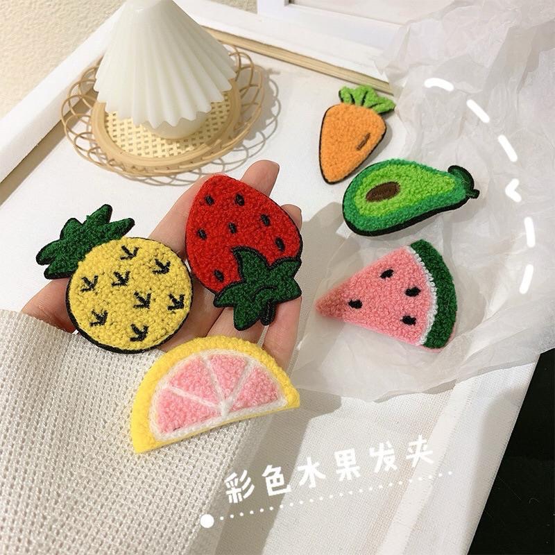 【老闆的娘】高雄現貨 可愛水果造型髮夾 西瓜 檸檬 牛油果 蘿蔔 草莓髮夾 碎髮夾 女童兒童BB夾 髮飾-細節圖6