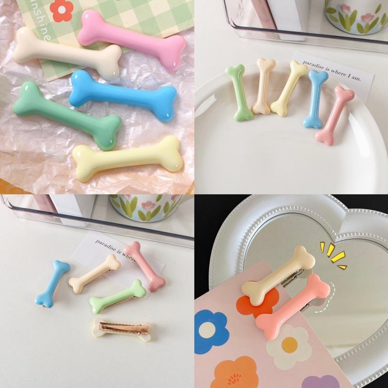 【老闆的娘】高雄現貨 隔日出 可愛搞怪少女塗鴉骨頭鴨嘴夾 瀏海夾 一字夾 碎髮夾 兒童髮夾 女生髮夾 髮飾-細節圖5