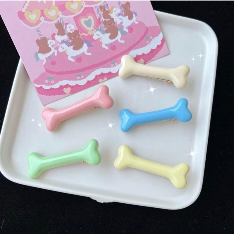 【老闆的娘】高雄現貨 隔日出 可愛搞怪少女塗鴉骨頭鴨嘴夾 瀏海夾 一字夾 碎髮夾 兒童髮夾 女生髮夾 髮飾-細節圖6