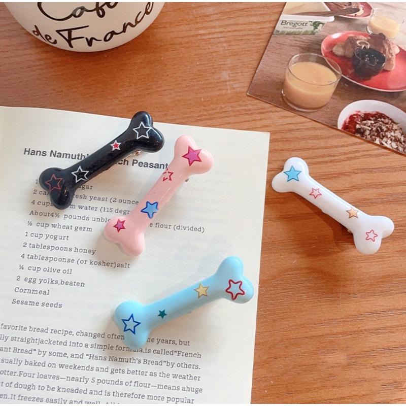 【老闆的娘】高雄現貨 隔日出 可愛搞怪少女塗鴉骨頭鴨嘴夾 瀏海夾 一字夾 碎髮夾 兒童髮夾 女生髮夾 髮飾-細節圖7