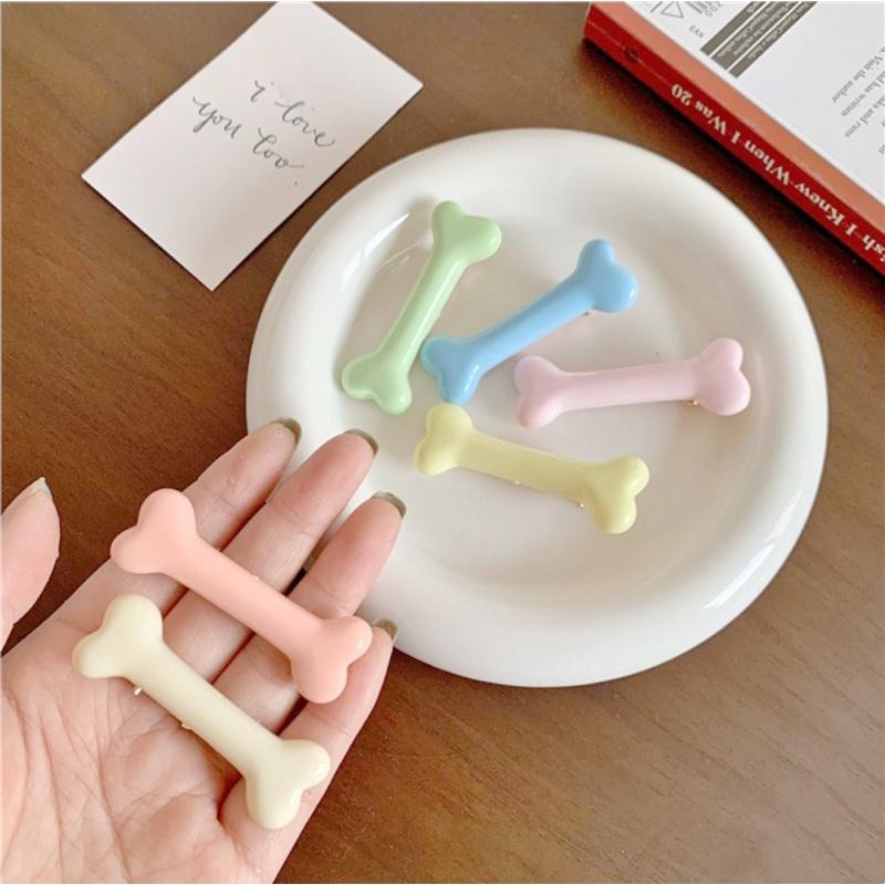 【老闆的娘】高雄現貨 隔日出 可愛搞怪少女塗鴉骨頭鴨嘴夾 瀏海夾 一字夾 碎髮夾 兒童髮夾 女生髮夾 髮飾-細節圖8