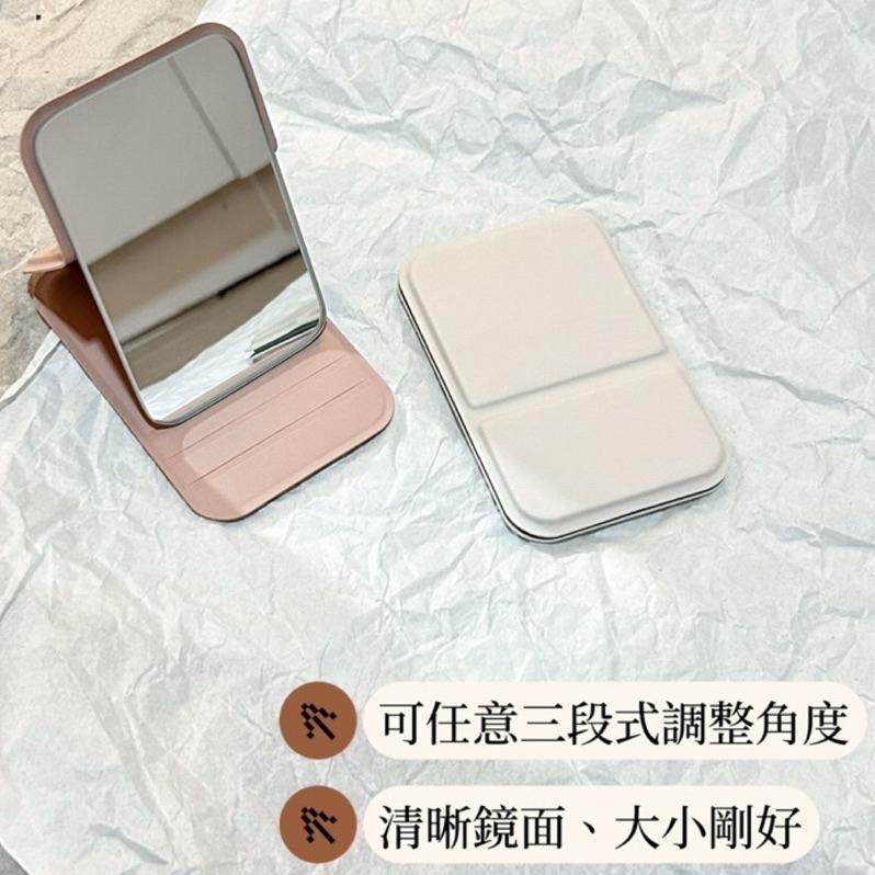 【老闆的娘】高雄現貨 超清晰不變形摺疊化妝鏡 小鏡子 隨身鏡 折疊化妝鏡 方便攜帶小鏡子 桌上鏡 化妝台鏡子 化妝鏡-細節圖3