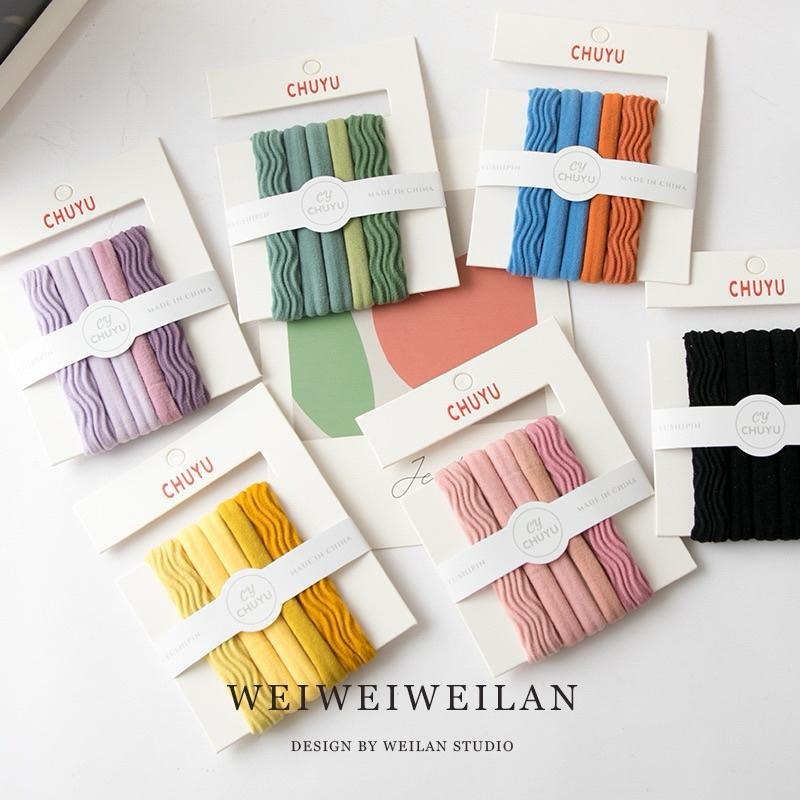 【老闆的娘】高雄現貨 隔日出 韓版馬卡龍漸層毛巾髮圈｜高彈力拉伸綁髮圈 不咬髮 毛巾髮圈 女高馬尾髮束 彩色髮圈 髮飾-細節圖2