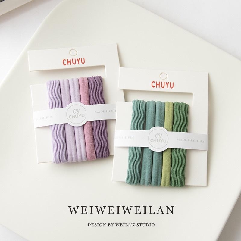 【老闆的娘】高雄現貨 隔日出 韓版馬卡龍漸層毛巾髮圈｜高彈力拉伸綁髮圈 不咬髮 毛巾髮圈 女高馬尾髮束 彩色髮圈 髮飾-細節圖4