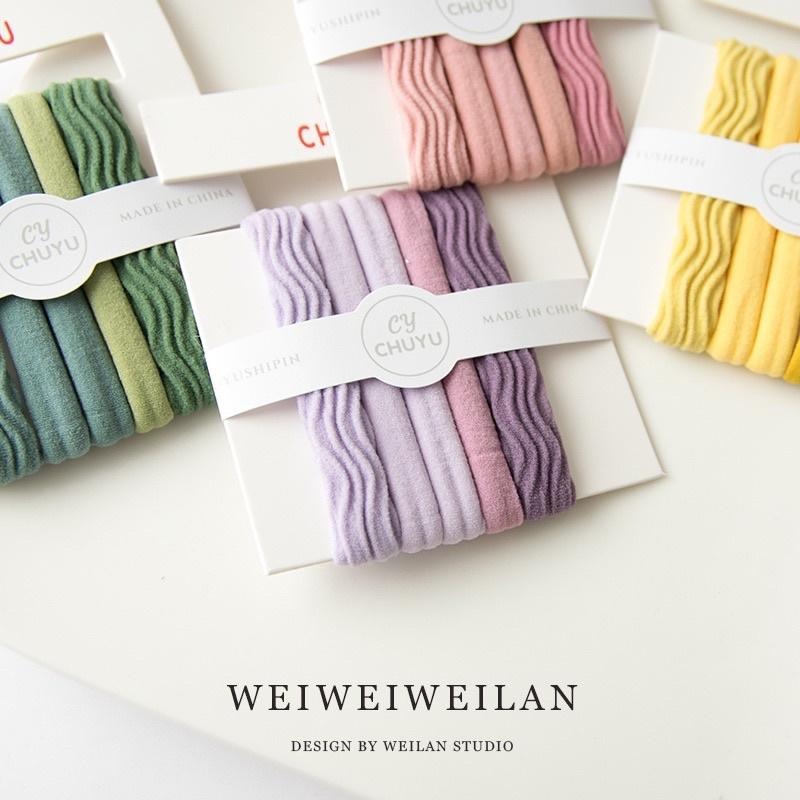 【老闆的娘】高雄現貨 隔日出 韓版馬卡龍漸層毛巾髮圈｜高彈力拉伸綁髮圈 不咬髮 毛巾髮圈 女高馬尾髮束 彩色髮圈 髮飾-細節圖5