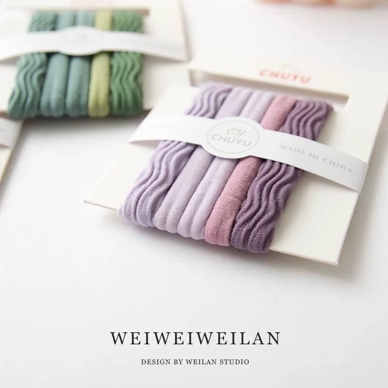 【老闆的娘】高雄現貨 隔日出 韓版馬卡龍漸層毛巾髮圈｜高彈力拉伸綁髮圈 不咬髮 毛巾髮圈 女高馬尾髮束 彩色髮圈 髮飾-細節圖8