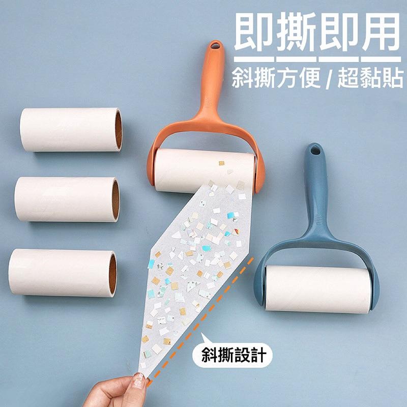 【老闆的娘】高雄現貨 隔日出 可替換芯 寵物黏毛滾輪 黏毛滾筒 除塵紙 黏毛器 寵物黏毛器補充包 黏地板 黏灰塵 黏頭髮-細節圖2