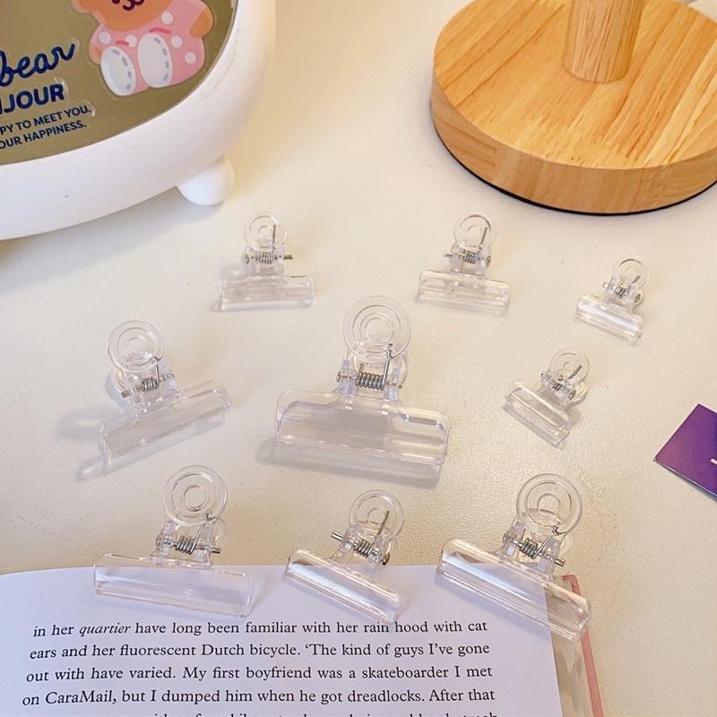 【老闆的娘】高雄現貨 隔日出 透明壓克力文件夾 收納整理夾 票據夾 封口夾 夾子 號碼夾 辦公長尾夾 試卷夾 零食夾-細節圖4