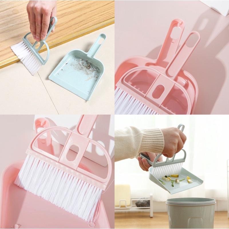 【老闆的娘】高雄現貨 隔日出 超實用小掃把畚箕組 小掃把組 桌面清潔掃把組 桌面灰塵清潔 清潔刷 小掃把 小畚斗 畚箕-細節圖6