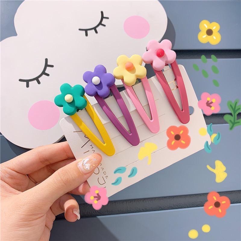 【老闆的娘】高雄現貨 韓版可愛磨砂彩色泫雅風花朵髮夾 女生髮夾 霧面小花BB夾 後腦勺夾 碎髮夾 女瀏海夾 髮飾-細節圖4