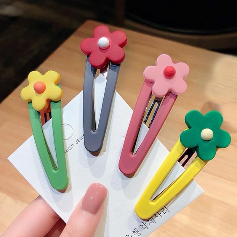 【老闆的娘】高雄現貨 韓版可愛磨砂彩色泫雅風花朵髮夾 女生髮夾 霧面小花BB夾 後腦勺夾 碎髮夾 女瀏海夾 髮飾-細節圖9