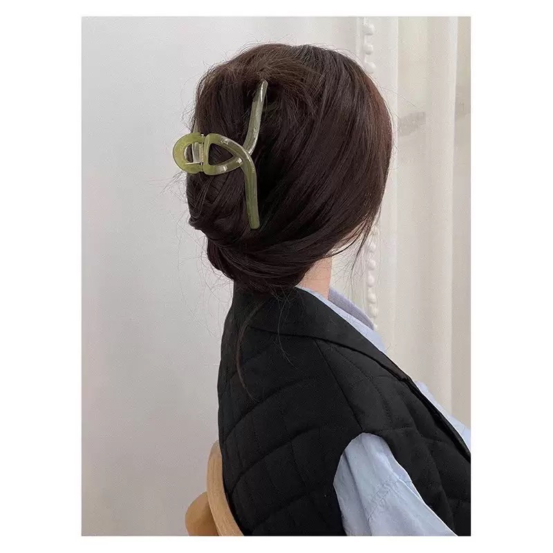 【老闆的娘】高雄現貨 加大鯊魚夾 韓版百搭裸色質感馬尾夾 鯊魚夾 後腦勺夾 髮夾 髮飾-規格圖7