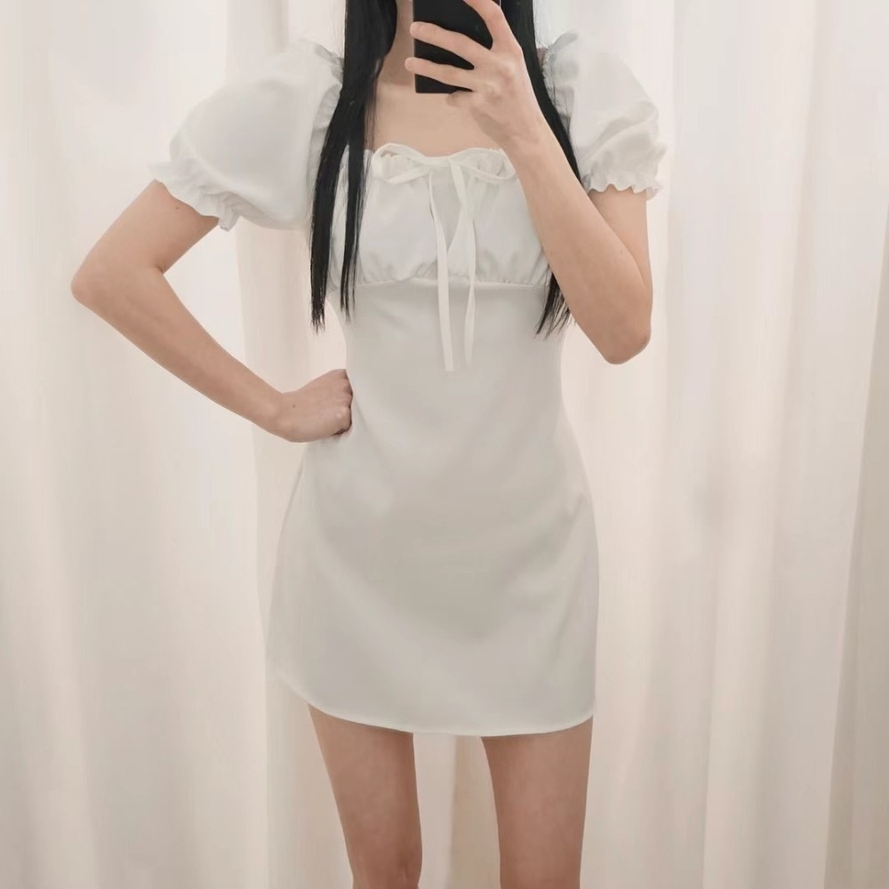 正韓🇰🇷可甜可鹹抽繩洋裝-細節圖2