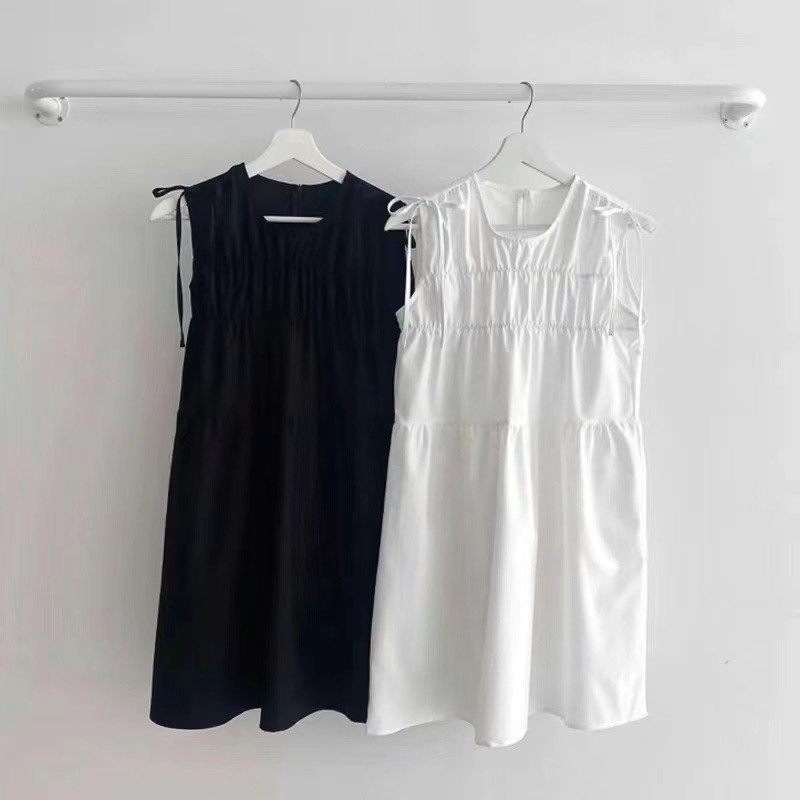 正韓🇰🇷雙蝴蝶結背心短洋-細節圖7