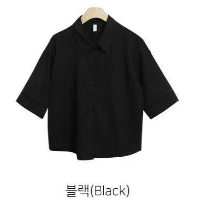 正韓🇰🇷休閒皺褶短袖襯衫-規格圖9