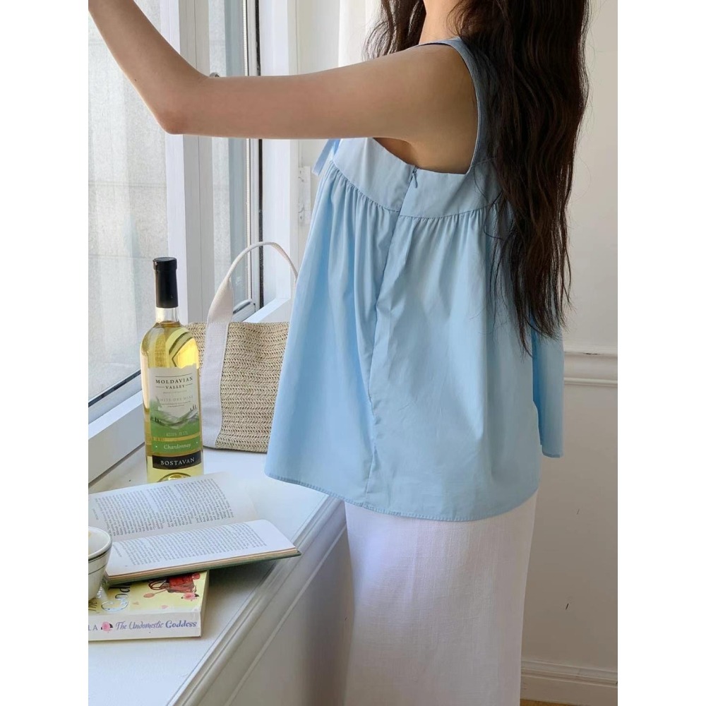 正韓🇰🇷夏日緞帶背心-細節圖2