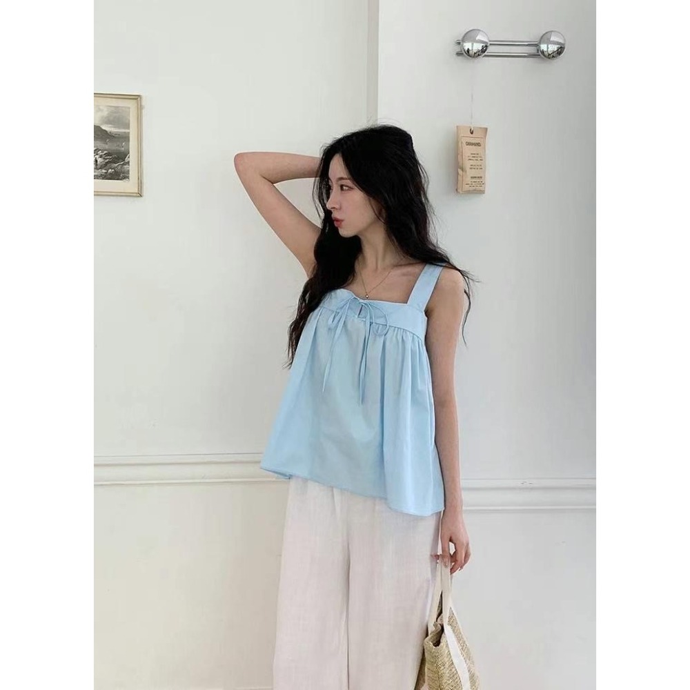 正韓🇰🇷夏日緞帶背心-細節圖6