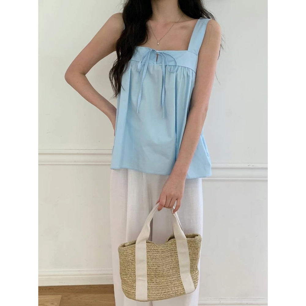 正韓🇰🇷夏日緞帶背心-細節圖7