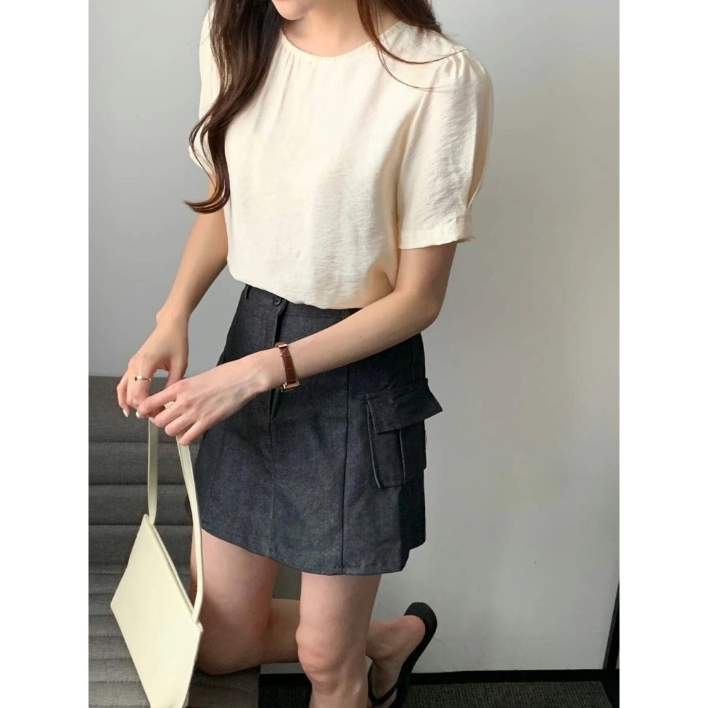 正韓🇰🇷百搭雙口袋短裙-細節圖4