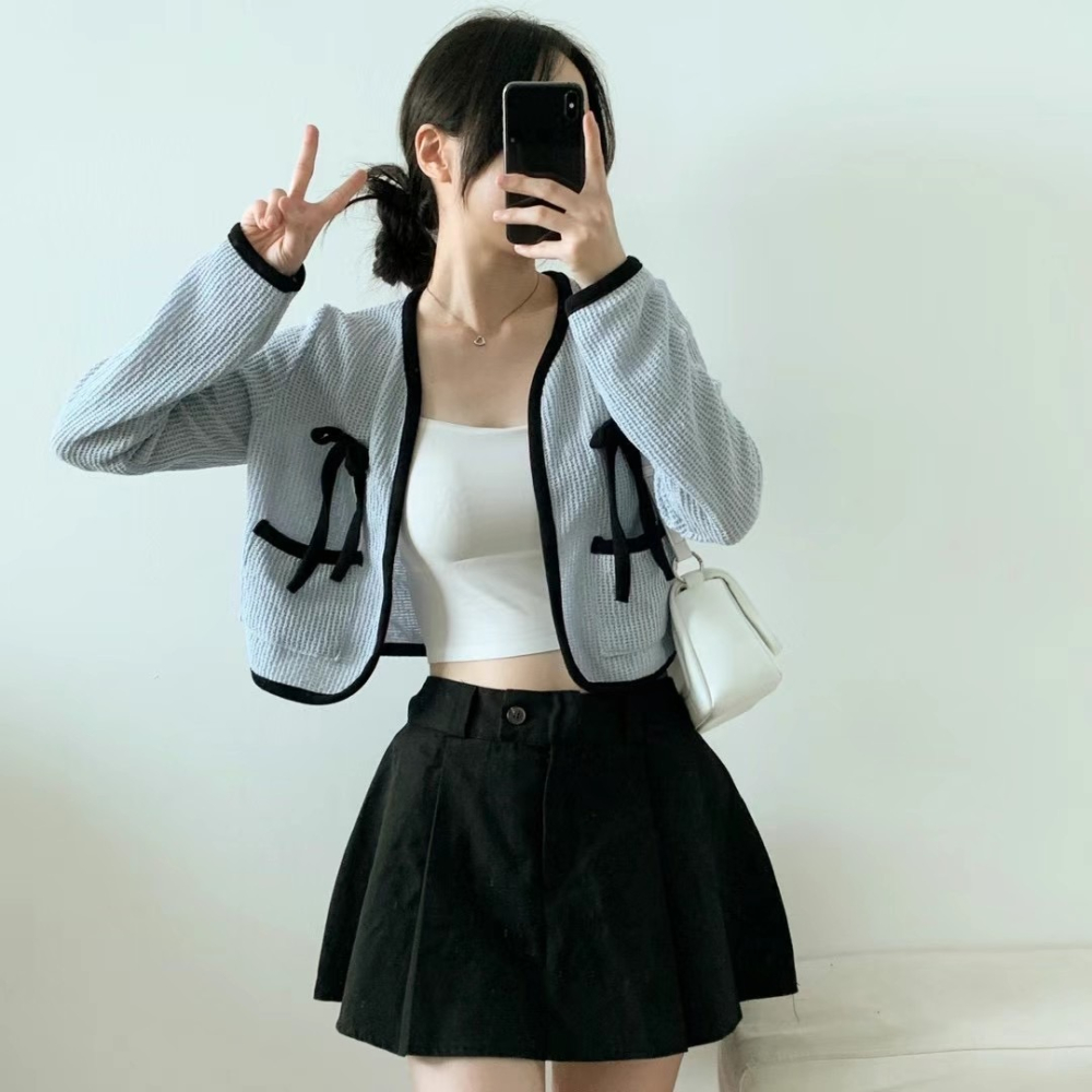 正韓🇰🇷清新口袋針織外-細節圖6