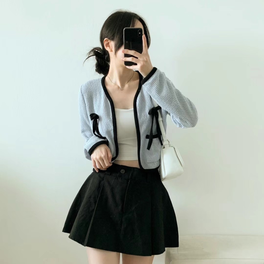 正韓🇰🇷清新口袋針織外-細節圖7