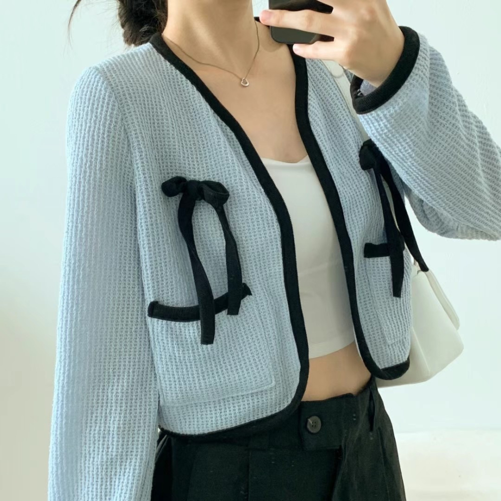 正韓🇰🇷清新口袋針織外-細節圖8
