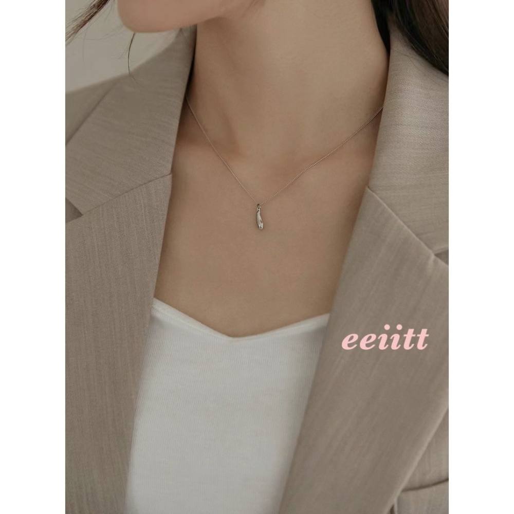 正韓🇰🇷勿忘我‧925純銀鎖骨鍊-細節圖2