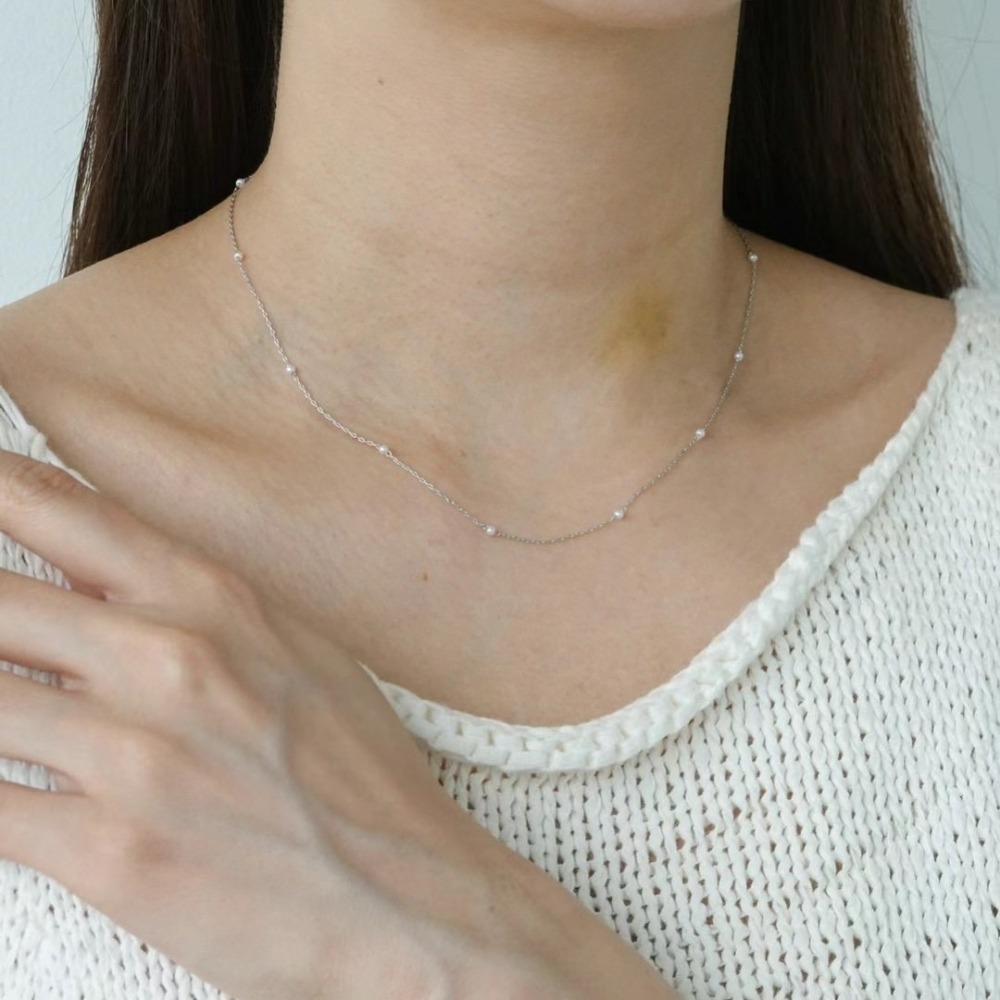 正韓🇰🇷珍視遇見‧925珍珠鎖骨鍊-細節圖2