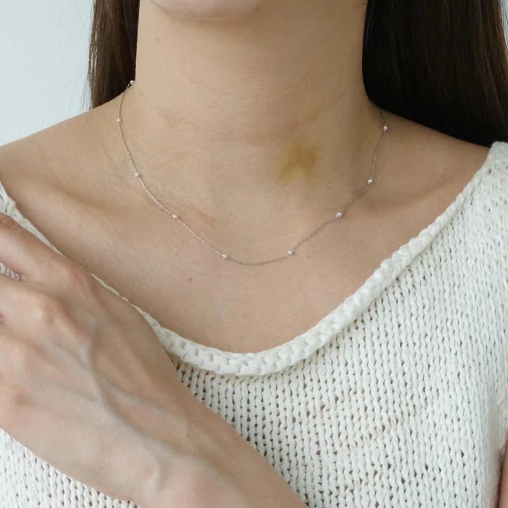 正韓🇰🇷珍視遇見‧925珍珠鎖骨鍊-細節圖3