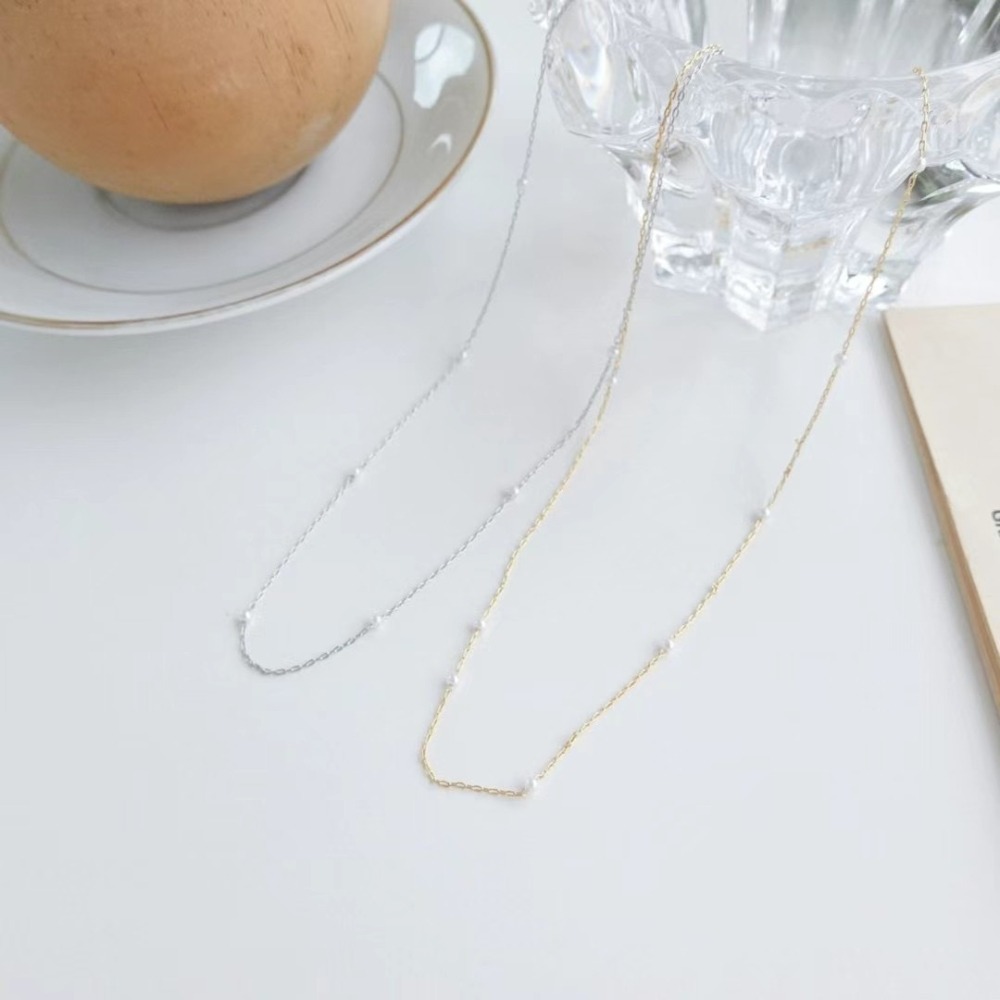 正韓🇰🇷珍視遇見‧925珍珠鎖骨鍊-細節圖4