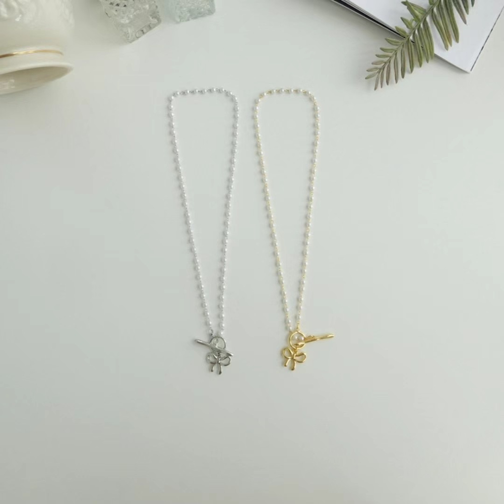 正韓🇰🇷珍結點‧純銀珍珠鍊-細節圖2