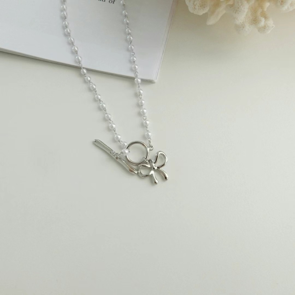 正韓🇰🇷珍結點‧純銀珍珠鍊-細節圖6