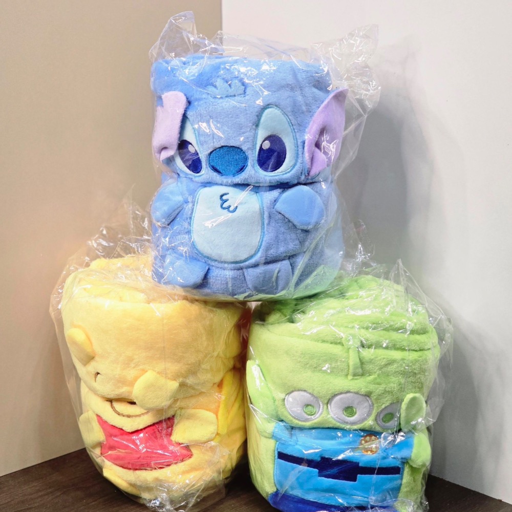 🔥 現貨 🔥迪士尼系列 造型小捲毯 Disney 冬天 娃娃 史迪奇 三眼怪-細節圖2