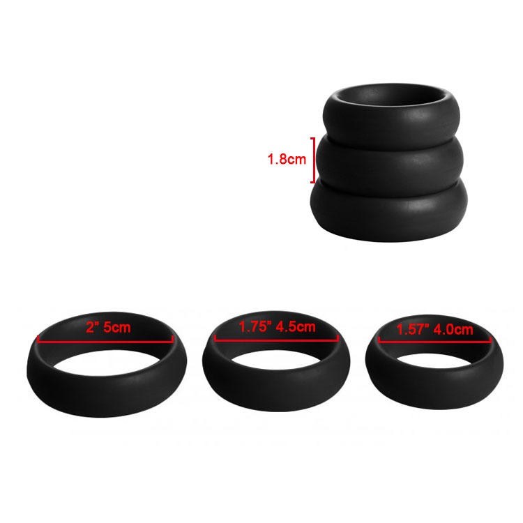 肥厚矽膠屌環 FAT RING OF SILICONE COCK RING 純矽膠材質 陽具環 鎖精環 屌環-規格圖4