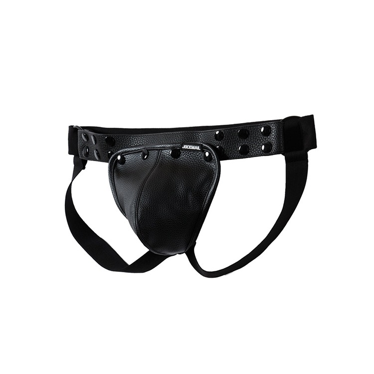 JOCKMAIL 風騷 拆卸式仿皮革後空提臀褲 JM264 COQUETTISH LOW RISE JOCKSTRAP-細節圖2