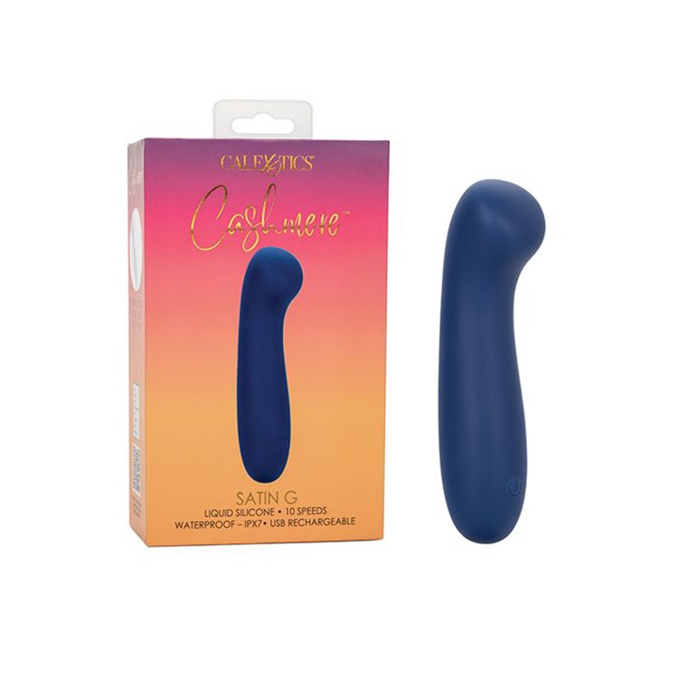 美國 CEN 喀什米爾 升天G點按摩棒 CASHMERE SATIN G MASSAGER 液態矽膠 10段強力震頻-細節圖2