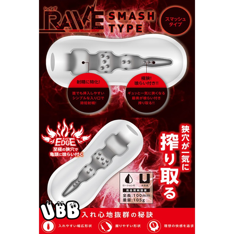 日本 A-ONE 狂歡派對 肉厚強吮自慰套 RAVE CLEAR MASTURBATION 打手槍 飛機杯-規格圖1