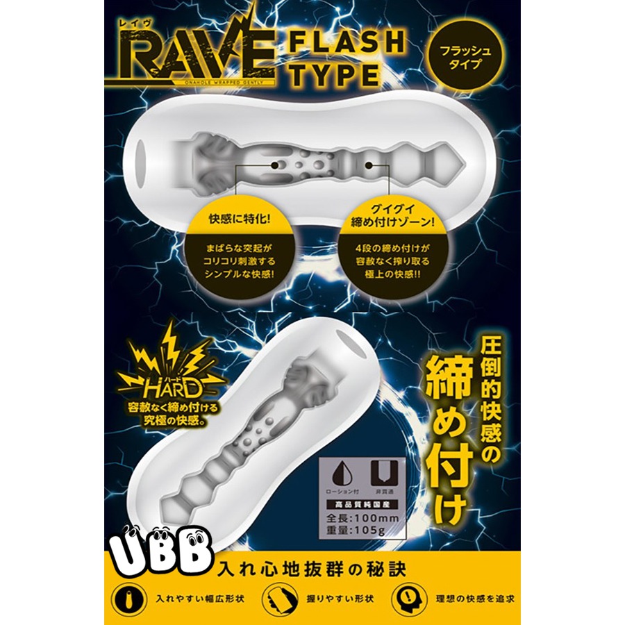 日本 A-ONE 狂歡派對 肉厚強吮自慰套 RAVE CLEAR MASTURBATION 打手槍 飛機杯-規格圖2